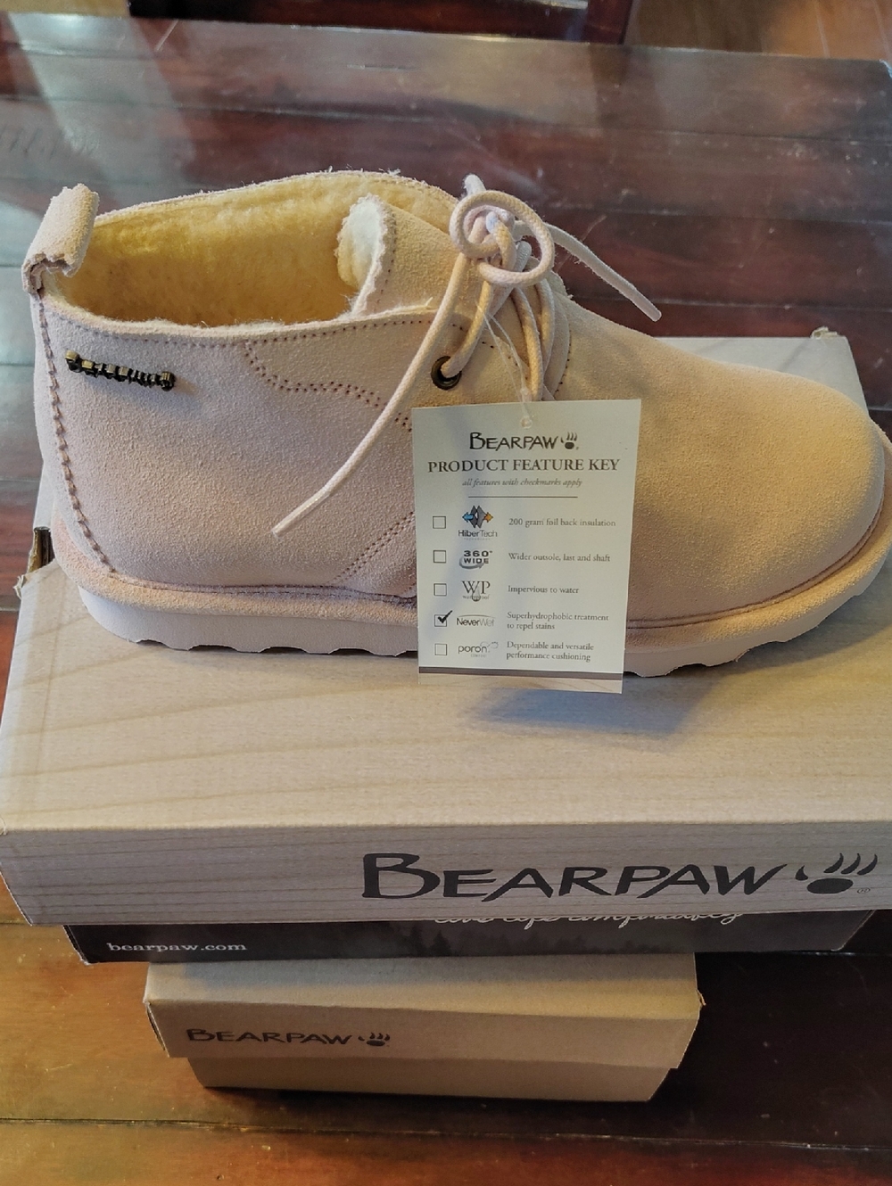 BearPaw Women's Ankle Booties in Light Pink